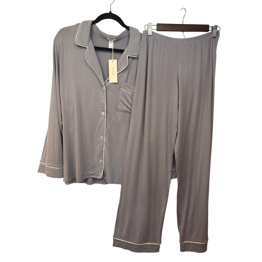 Eberjey Gisele Long PJ Set Size Medium Womens Dusty Violet New Modal Pajamas